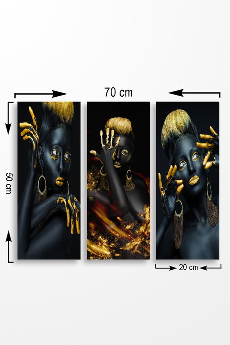 Wallity Cuadro Decorativo de MDF Multicolor (3 Piezas)